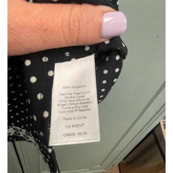 Talbots Polka Dot Blouse Size Small Sleeveless Top Business Casual Dressy - Picture 4 of 4